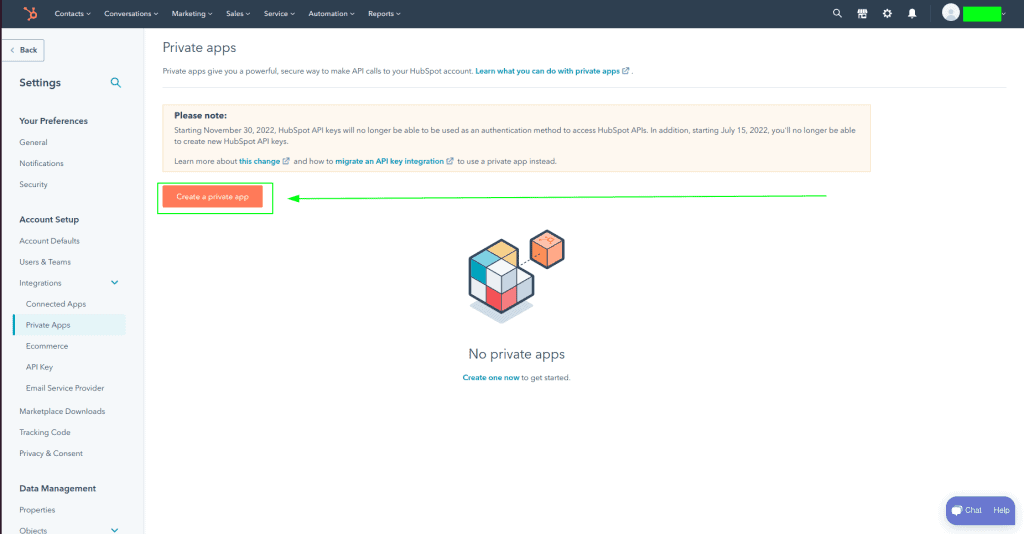 How to Create Private App with HubSpot API and Retrieve Access Token - 4